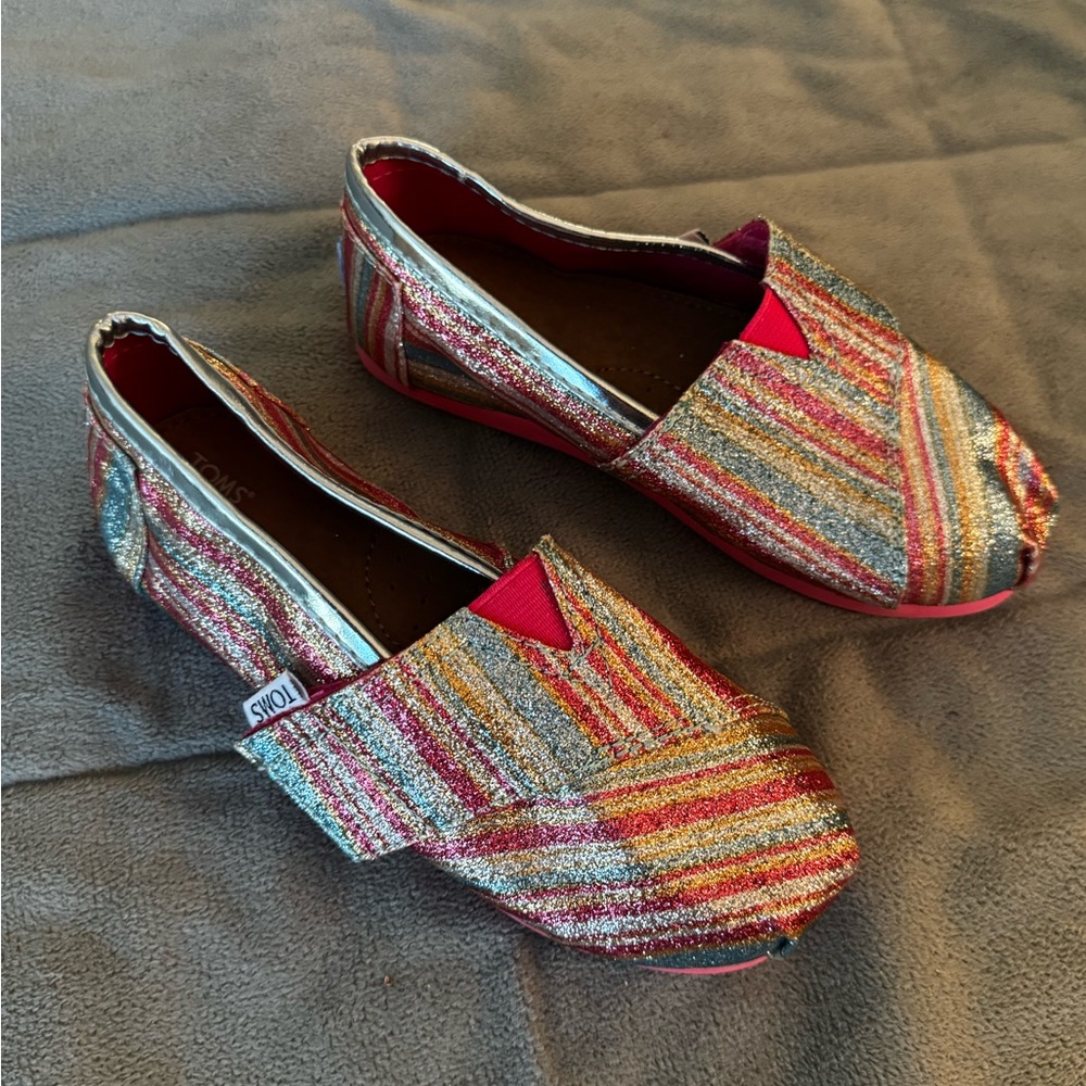 Toms Sparkled slip-on shoes size 10(T)